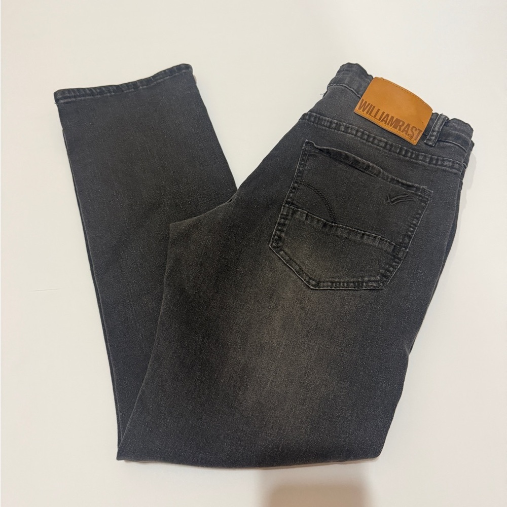 William Rast Men's Charcoal Slim Straight Jeans